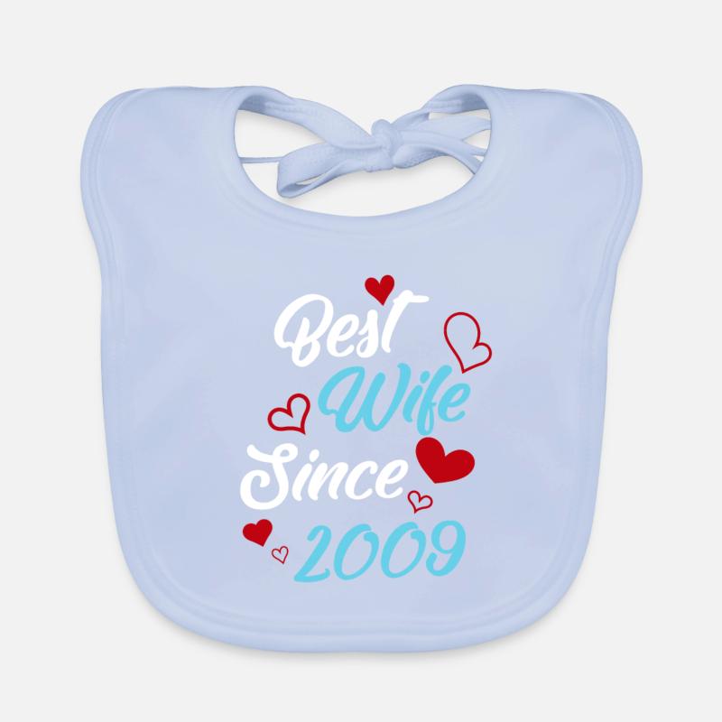 Jubiläum Beste Ehefrau seit 2009 Hochzeit Baby Bio-Lätzchen