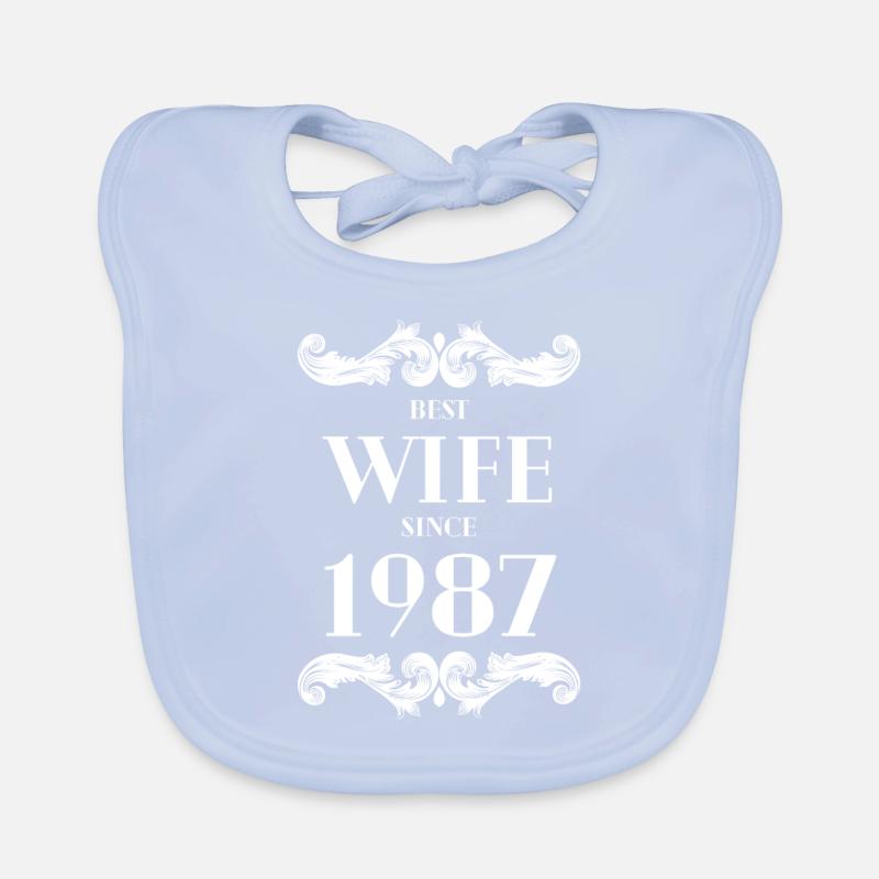 Beste Ehefrau seit 1987 Hochzeit Baby Bio-Lätzchen