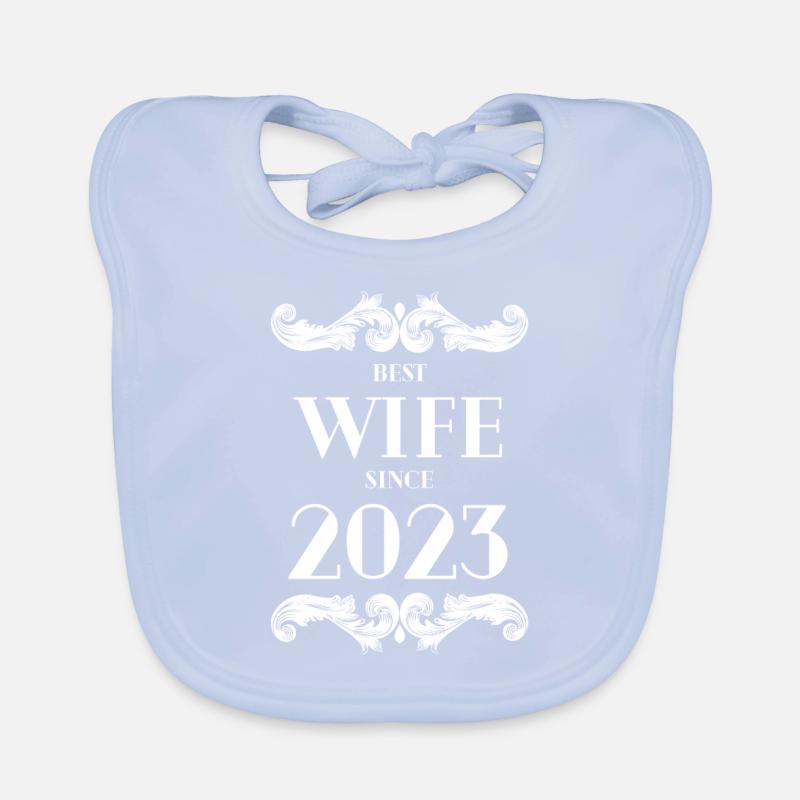 Beste Ehefrau seit 2023 Hochzeit Baby Bio-Lätzchen