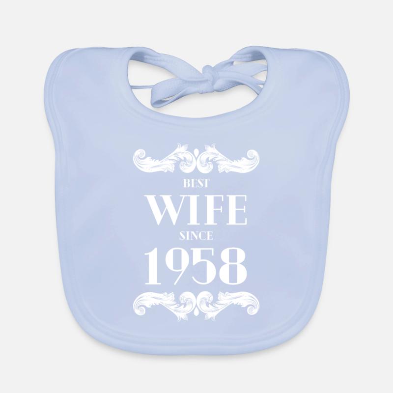 Beste Ehefrau seit 1958 Hochzeit Baby Bio-Lätzchen