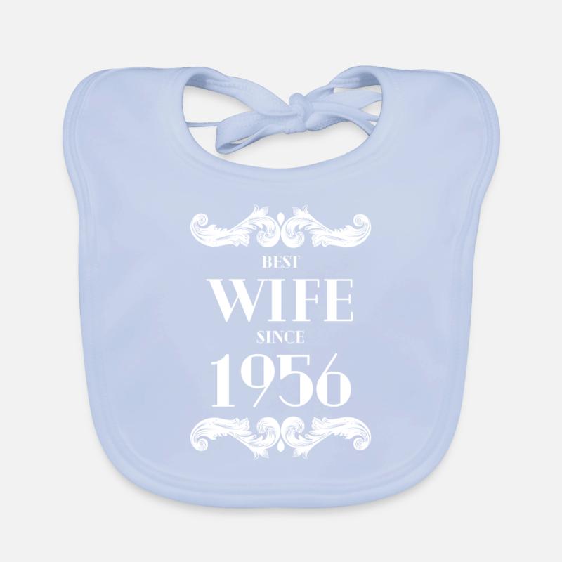 Beste Ehefrau seit 1956 Hochzeit Baby Bio-Lätzchen