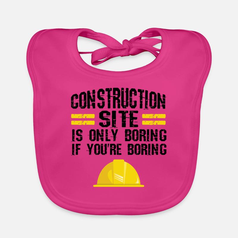 Baustelle Bauherr Geschenk Baby Bio-Lätzchen