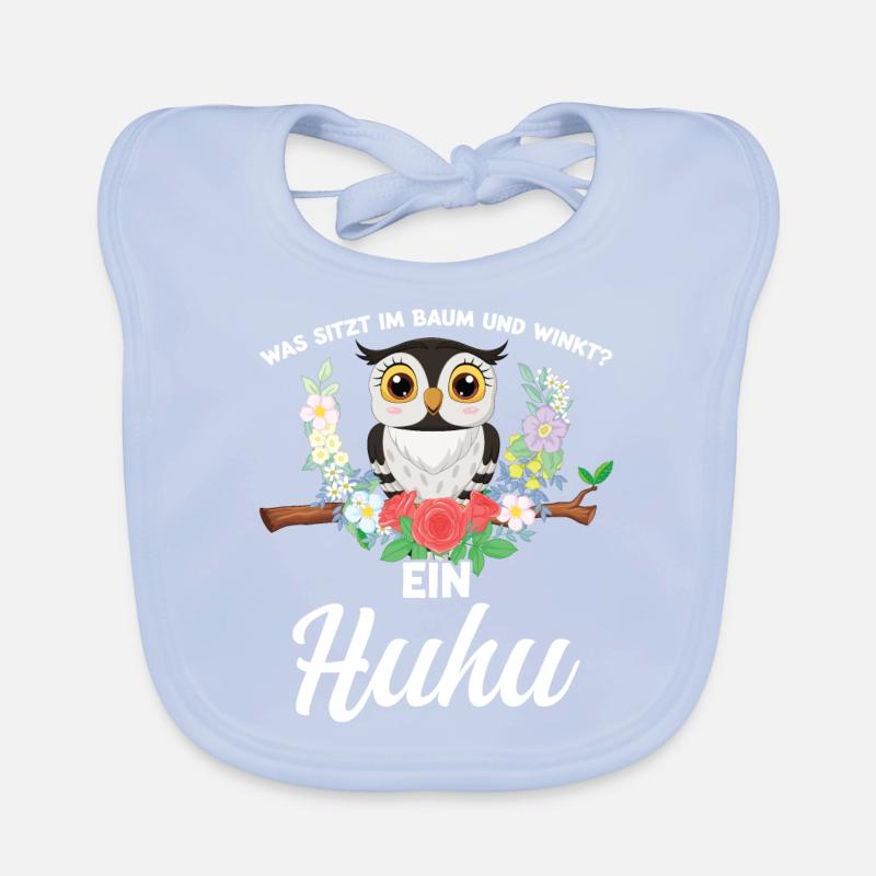 Eule Vogel Eulen Fans Geschenk Baby Bio-Lätzchen