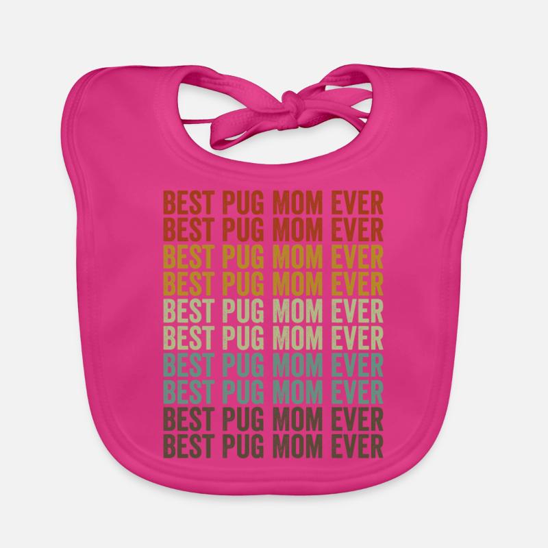 Beste Mops-Mutter aller Zeiten Mops-Mutter Mops-Hu Baby Bio-Lätzchen