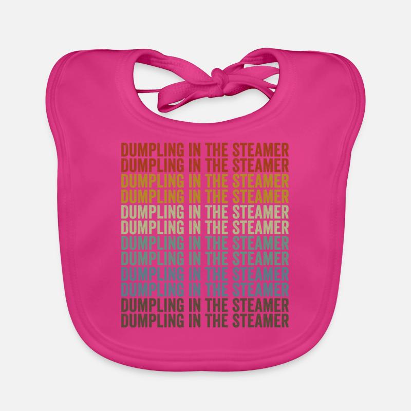 Dumpling In The Steamer Dim Sum Lover Chinese Organic Baby Bibs