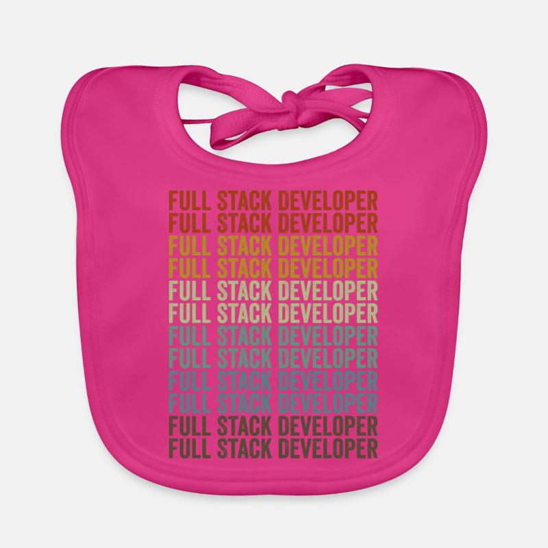 Full Stack Developer Coding Programmer Full St Organic Baby Bibs
