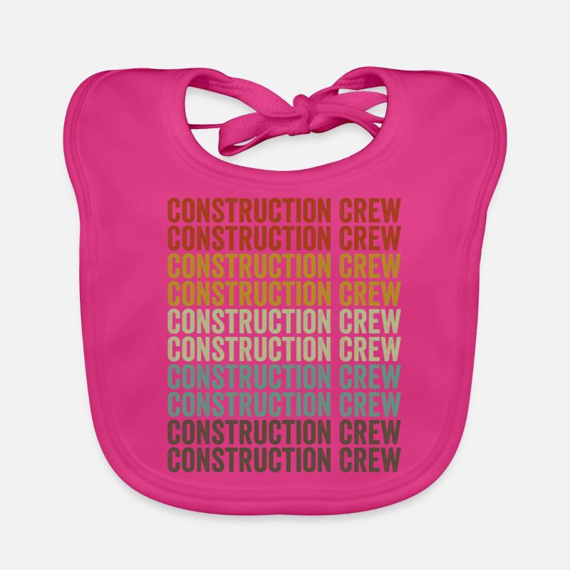 Équipe de construction Ouvriers de la construction Excavatrices Bavoir bio Bébé