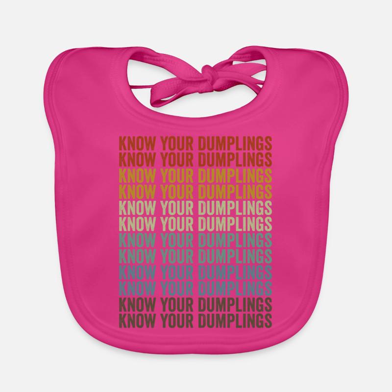 Know your dumplings dim sum lovers chinesisc Organic Baby Bibs