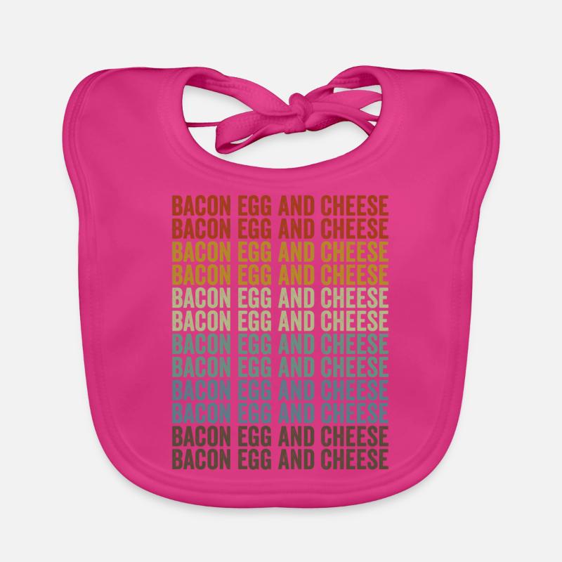 Bacon Egg and Cheese Bacon Lover's Egg Cheese Organic Baby Bibs