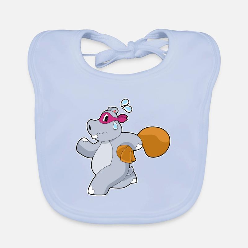 Nilpferd Räuber Geldsack Baby Bio-Lätzchen