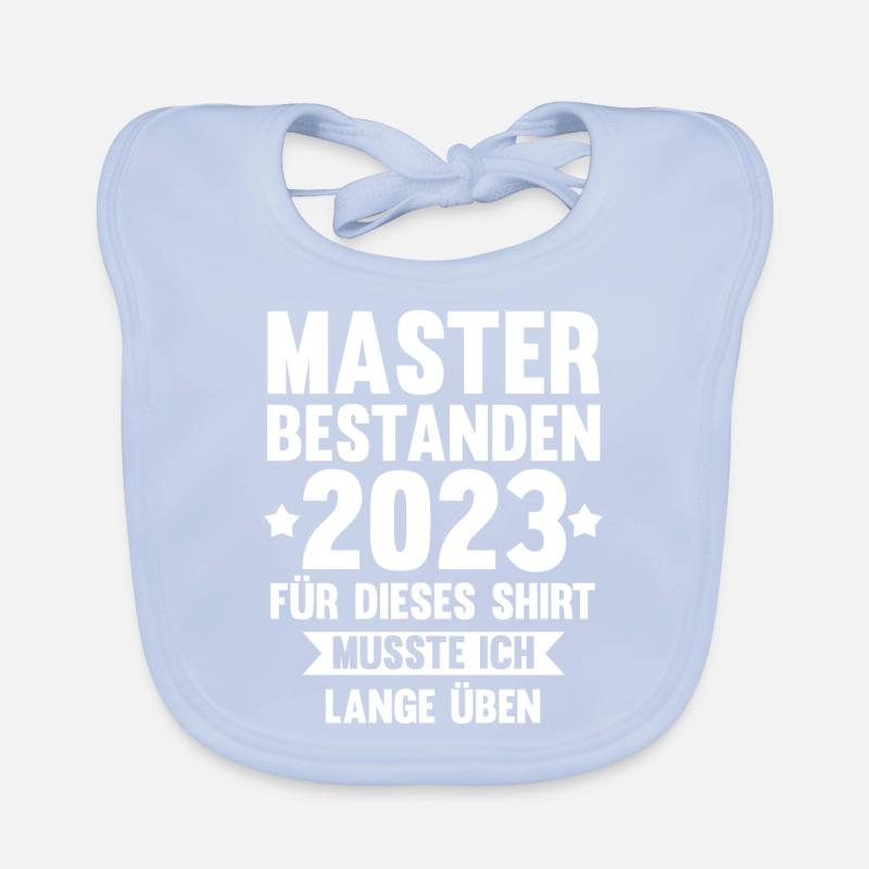 Master 2023 Prüfung Masterprüfung Geschenk Baby Bio-Lätzchen
