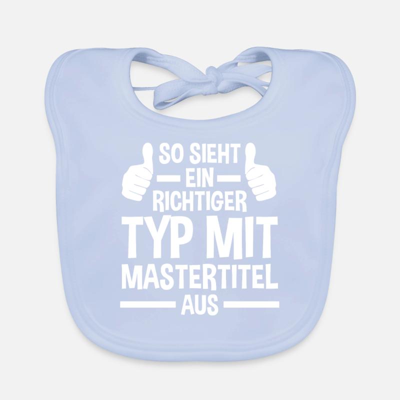 Master Prüfung Mastertitel Geschenk Baby Bio-Lätzchen