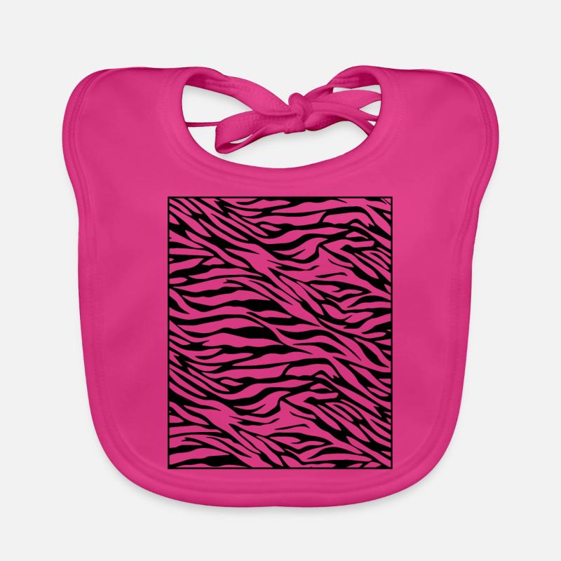 Zebra Stripes - Tiger Pattern - Vacances en Afrique Bavoir bio Bébé
