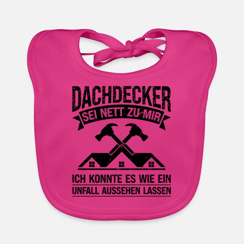 Dachdecker Beruf Dachdeckerei Geschenk Baby Bio-Lätzchen