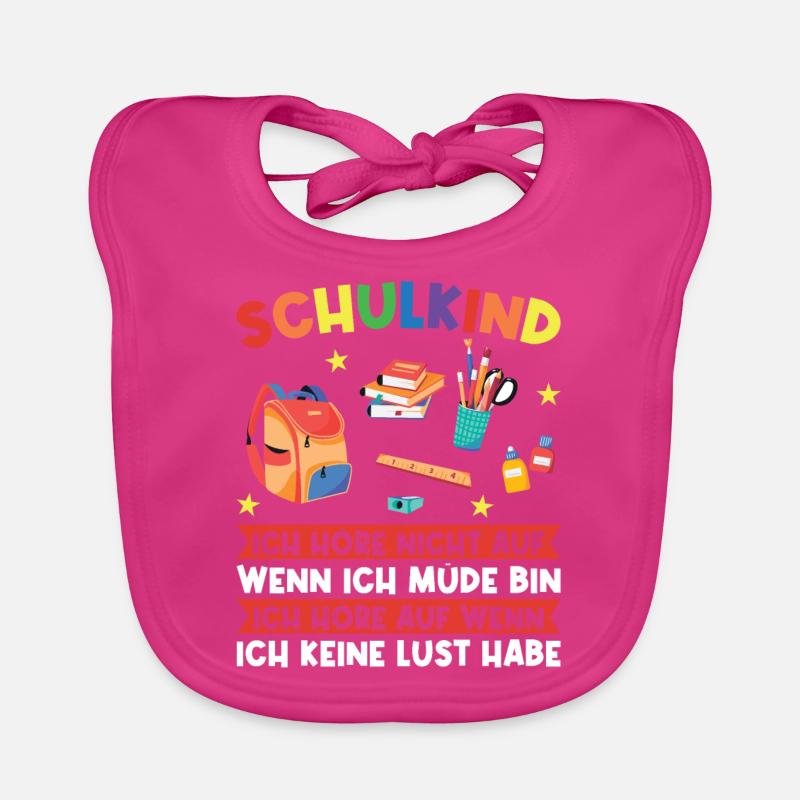 Schulkind Einschulung Schulbeginn Geschenk Baby Bio-Lätzchen