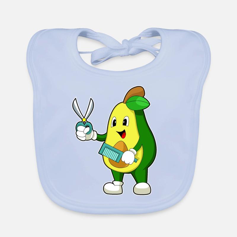Peigne ciseaux de coiffeur avocat Bavoir bio Bébé