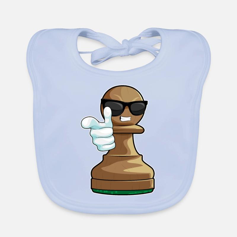 Pawn Pawn Chess Organic Baby Bibs
