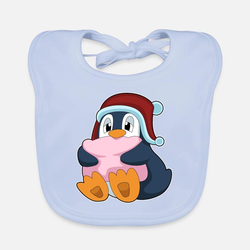 Penguin Sleeping Pillow Organic Baby Bibs