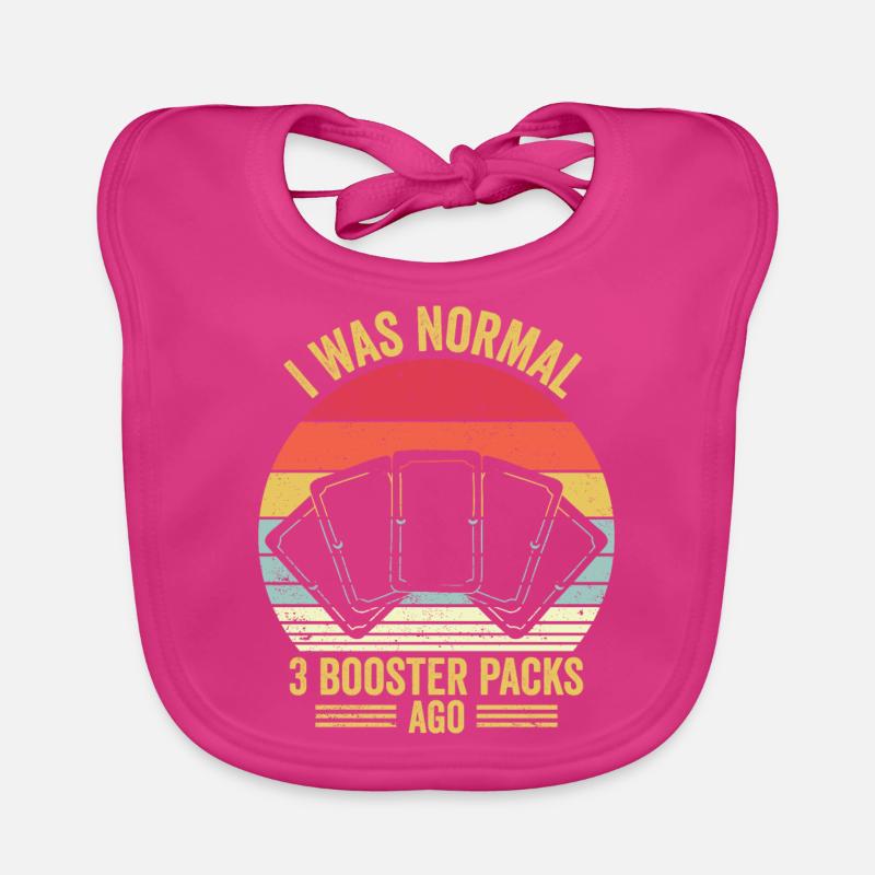 Fun TCG Retro Trading Card Game Organic Baby Bibs