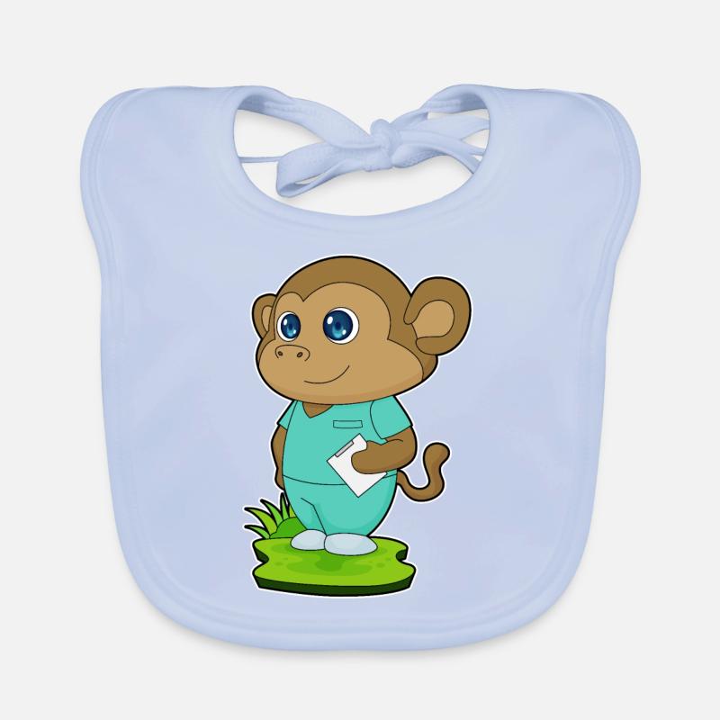 Affe Krankenschwester Notizzettel Baby Bio-Lätzchen
