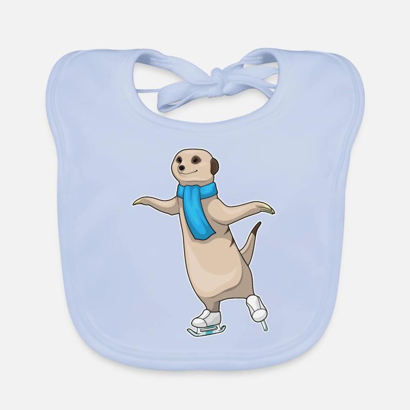 Suricates patins à glace Bavoir bio Bébé