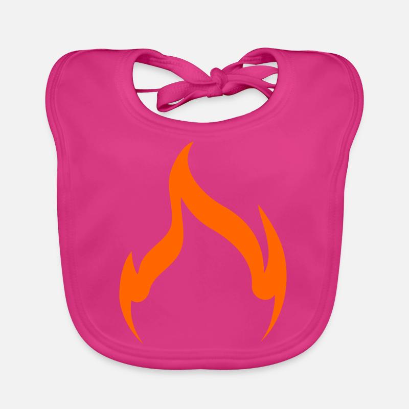 Fire Flame Outline Simple Organic Baby Bibs