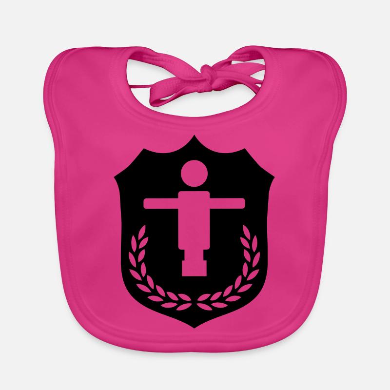 Kicker Wappen - Baby Bio-Lätzchen - Fuchsia