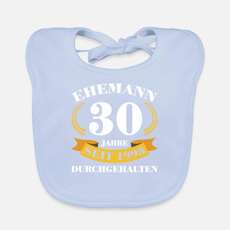 30. Hochzeitstag Ehemann Perlenhochzeit Geschenk Baby Bio-Lätzchen