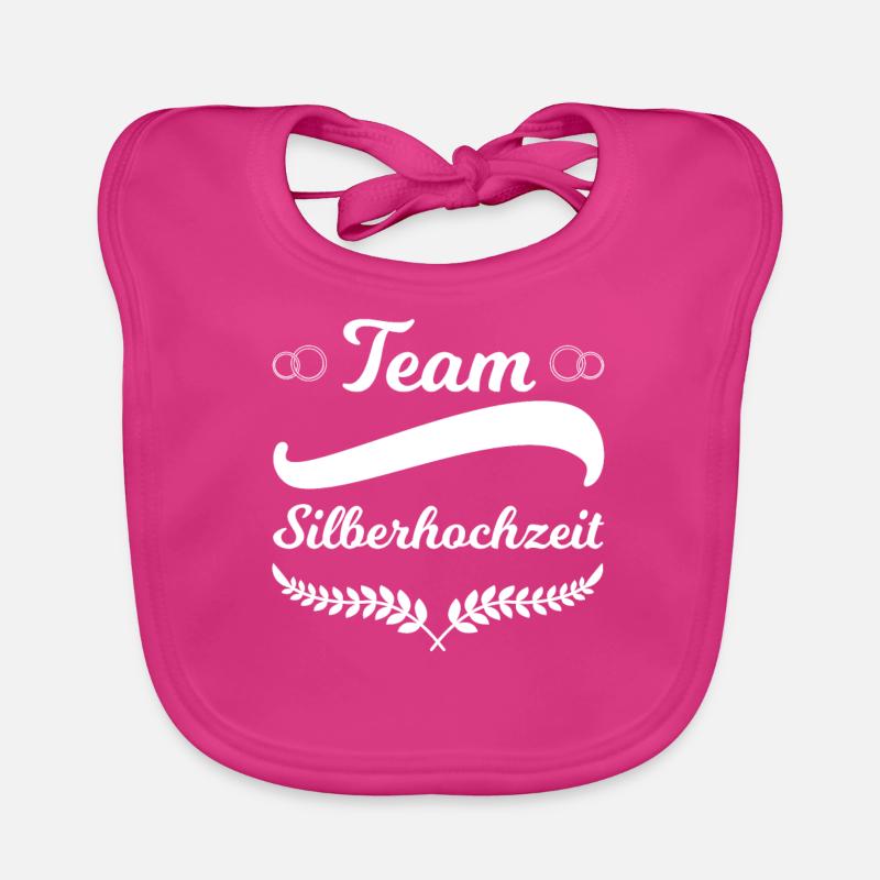 25. Hochzeitstag Ehepaar Silberhochzeit Geschenk Baby Bio-Lätzchen