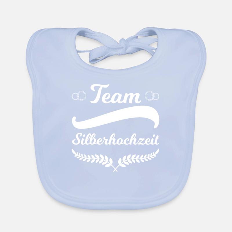 25. Hochzeitstag Ehepaar Silberhochzeit Geschenk Baby Bio-Lätzchen