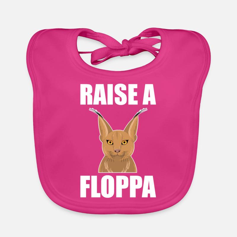 Großer Floppa Karakal Katze Meme Baby Bio-Lätzchen