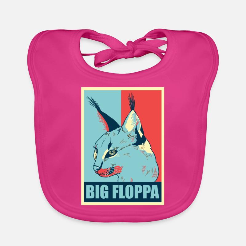 Big Floppa Karakal Katze Meme Retro Baby Bio-Lätzchen