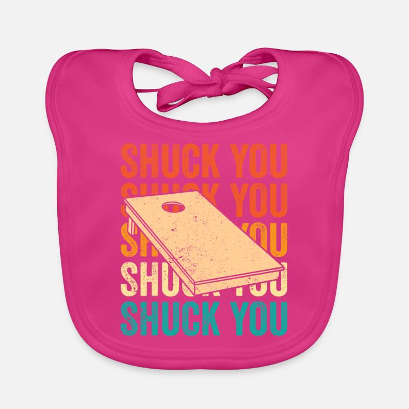 Funny Cornhole Corn Hole Retro Organic Baby Bibs
