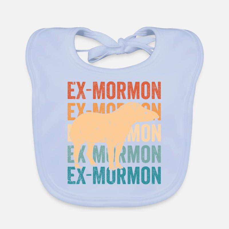 Ex Mormon Tapir Horse LDS Retro Exmo Organic Baby Bibs
