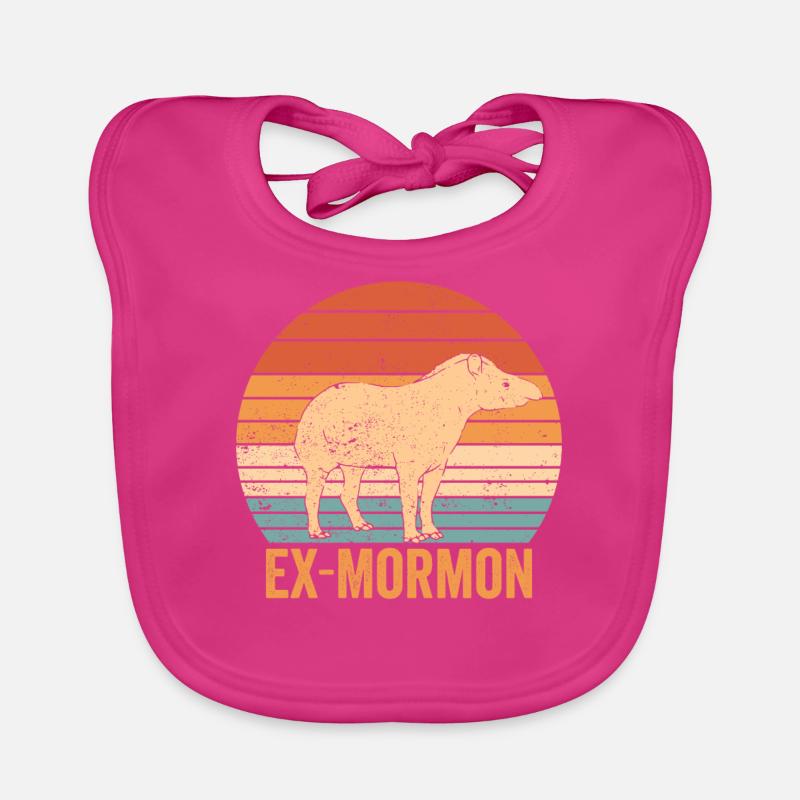 Ex Mormon Tapir Cheval LDS Rétro Exmo Bavoir bio Bébé