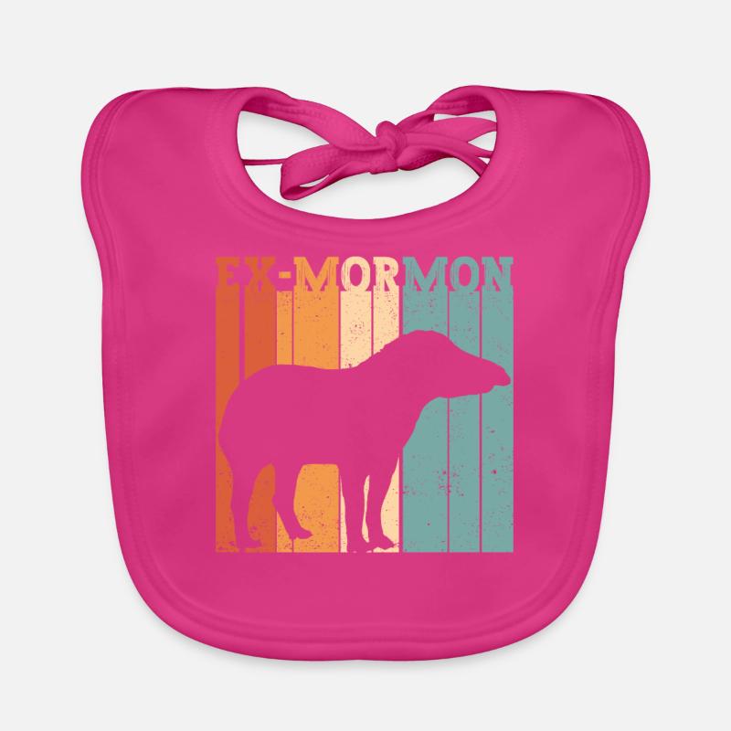 Ex Mormon Tapir Cheval LDS Rétro Exmo Bavoir bio Bébé