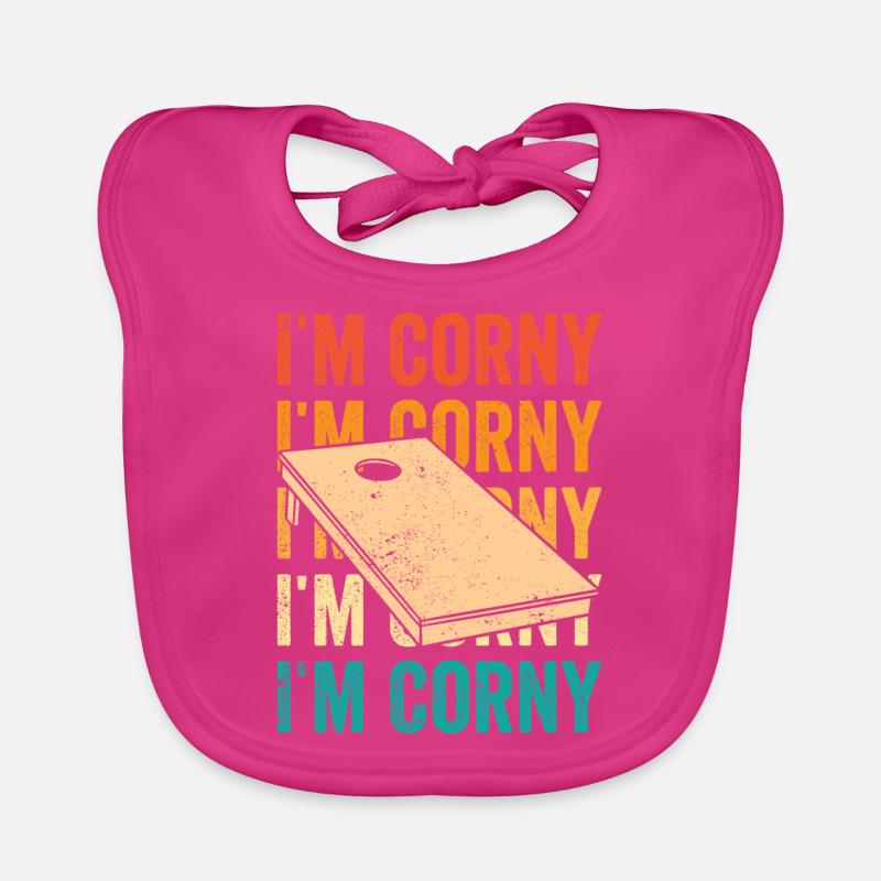 Lustiges Cornhole Corn Hole Retro Baby Bio-Lätzchen