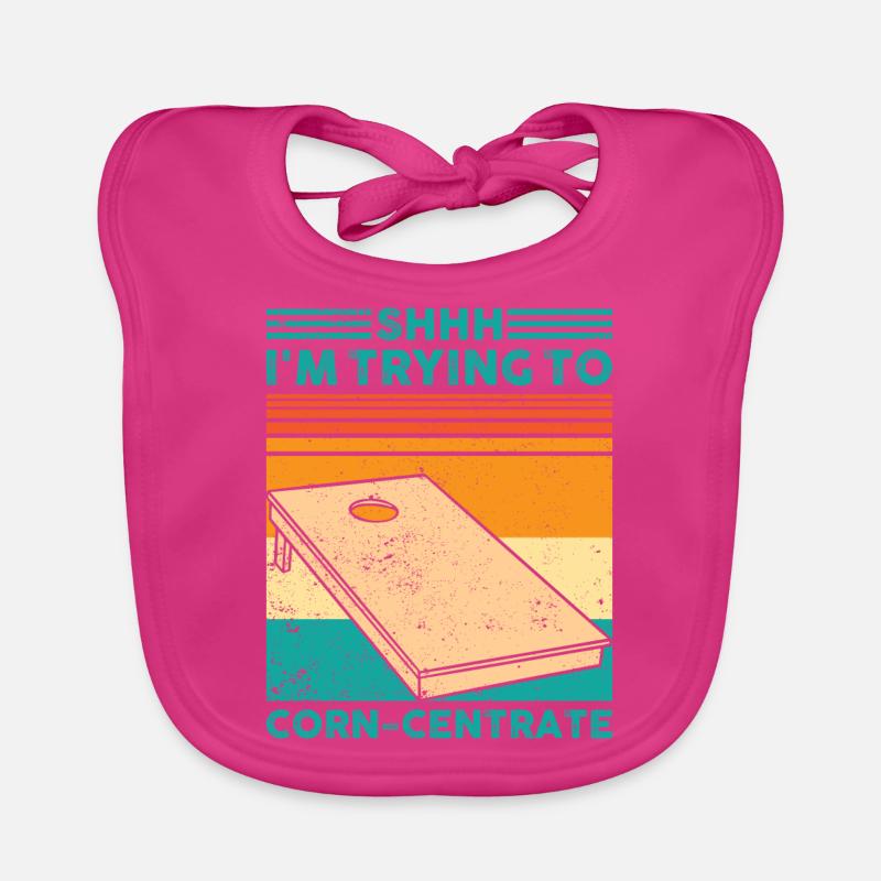 Drôle de trou de maïs Cornhole Retro Bavoir bio Bébé