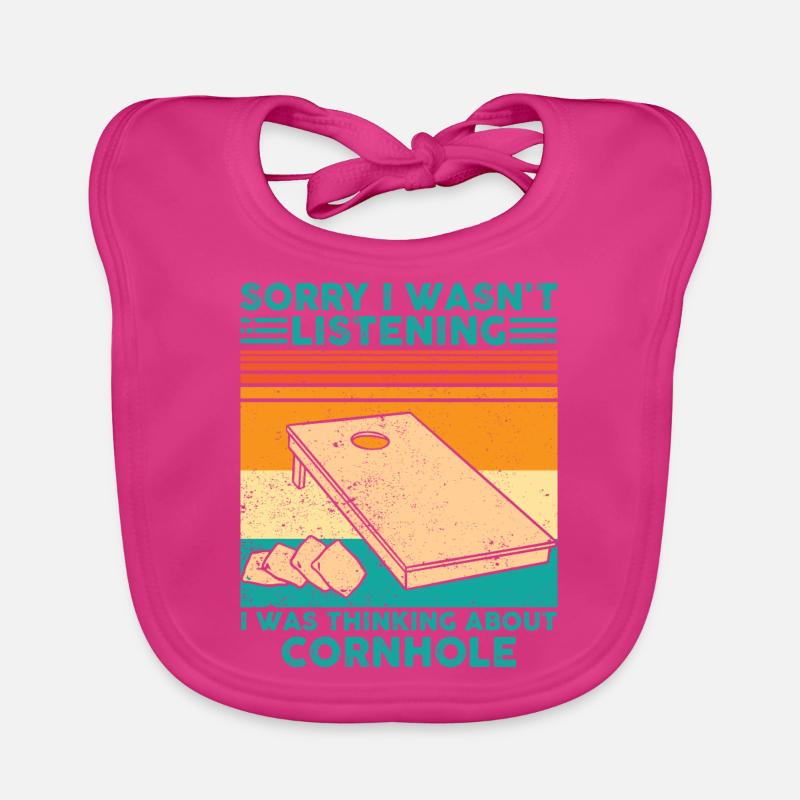 Funny cornhole Organic Baby Bibs