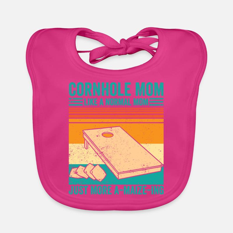 Lustiges Cornhole Retro Baby Bio-Lätzchen