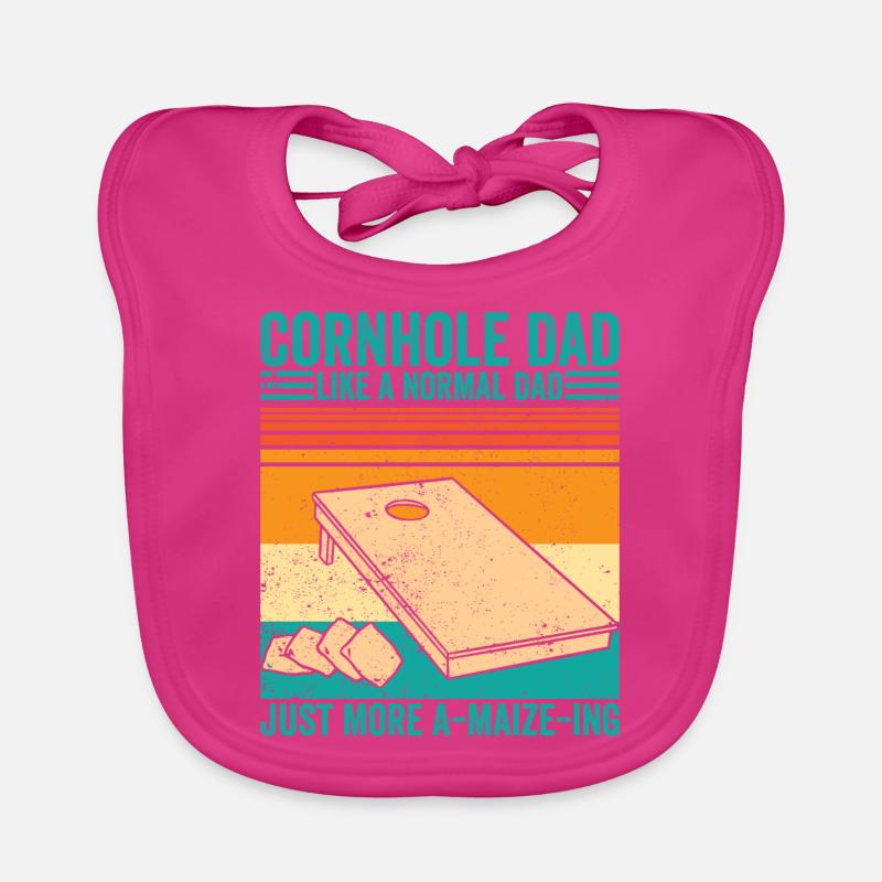 Lustiges Cornhole Retro Baby Bio-Lätzchen