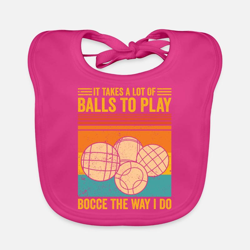 Drôle de boule de pétanque Bavoir bio Bébé
