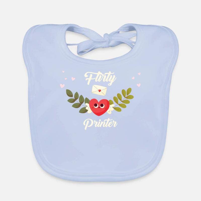 Flirty Printer Organic Baby Bibs