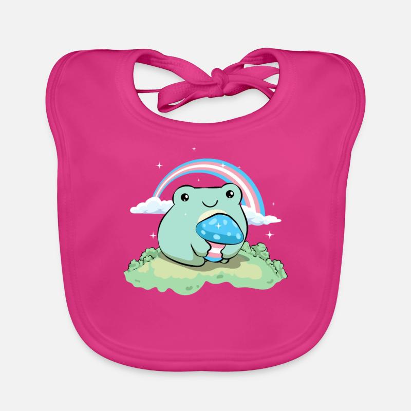 Fierté transgenre Drapeau trans Mignon Grenouille P Bavoir bio Bébé