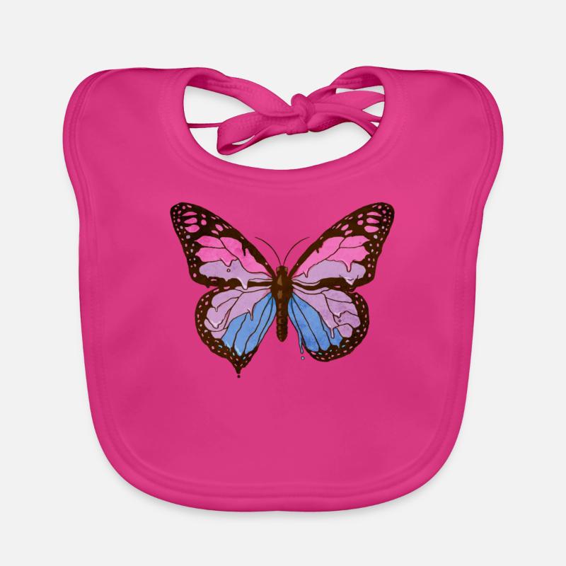 Fierté transgenre Papillon Drapeau Trans Subti Bavoir bio Bébé