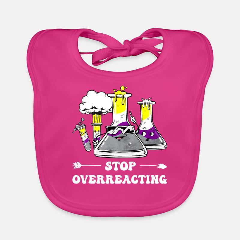 Non-Binary Pride Flag Chemistry Teacher Organic Baby Bibs