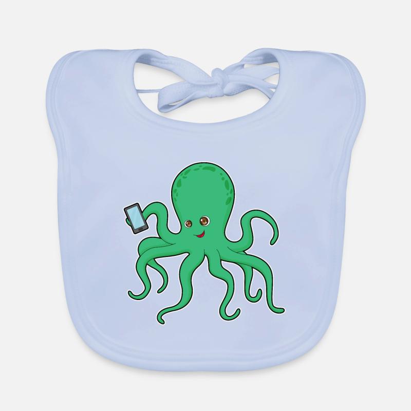 Octopus Mobile Bavoir bio Bébé