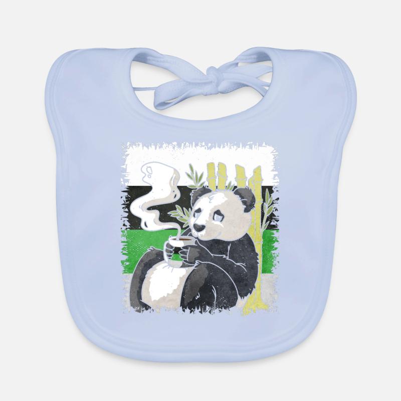 Demiromantic Pride Flag Panda Coffee Sublte Bavoir bio Bébé
