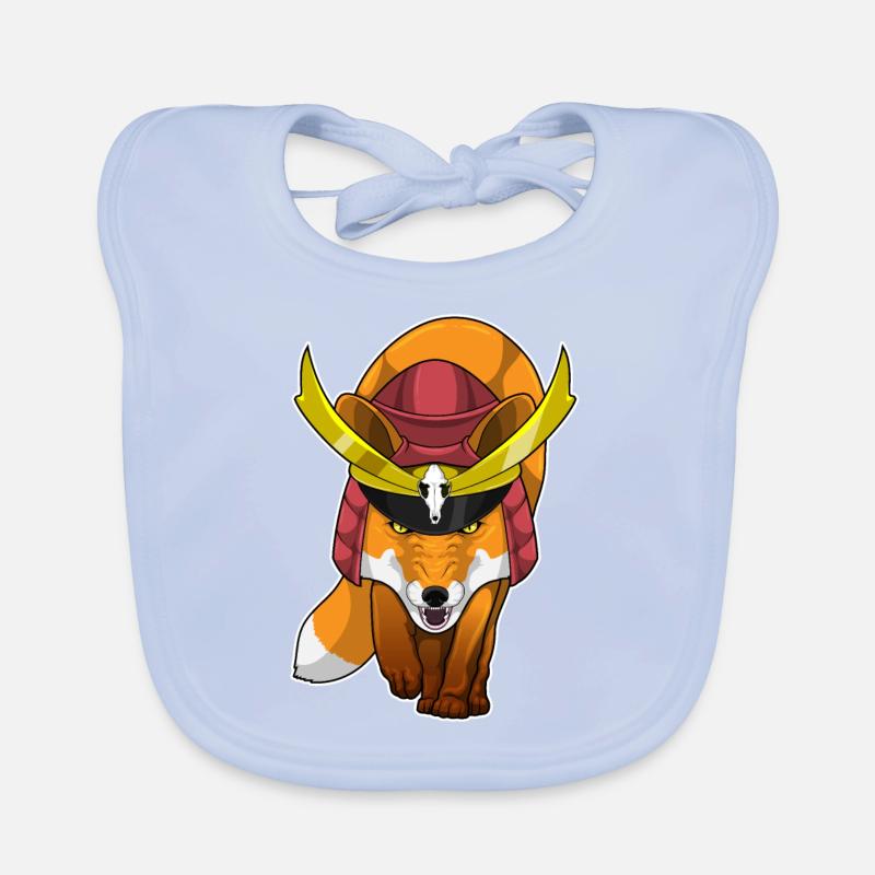 Fox Samurai Martial Arts Organic Baby Bibs