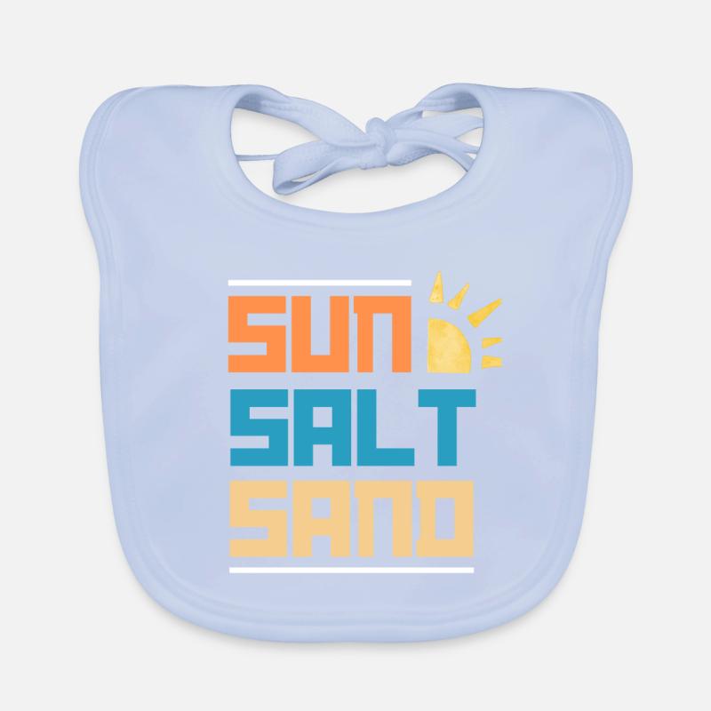 Soleil Sel Sable Vibrations estivales Bavoir bio Bébé